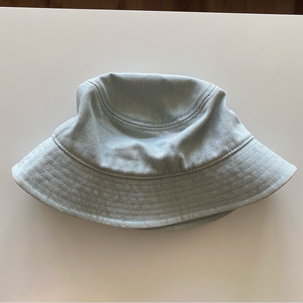 Madewell Short-Brimmed Bucket Hat S/M Light Blue - Picture 1 of 4